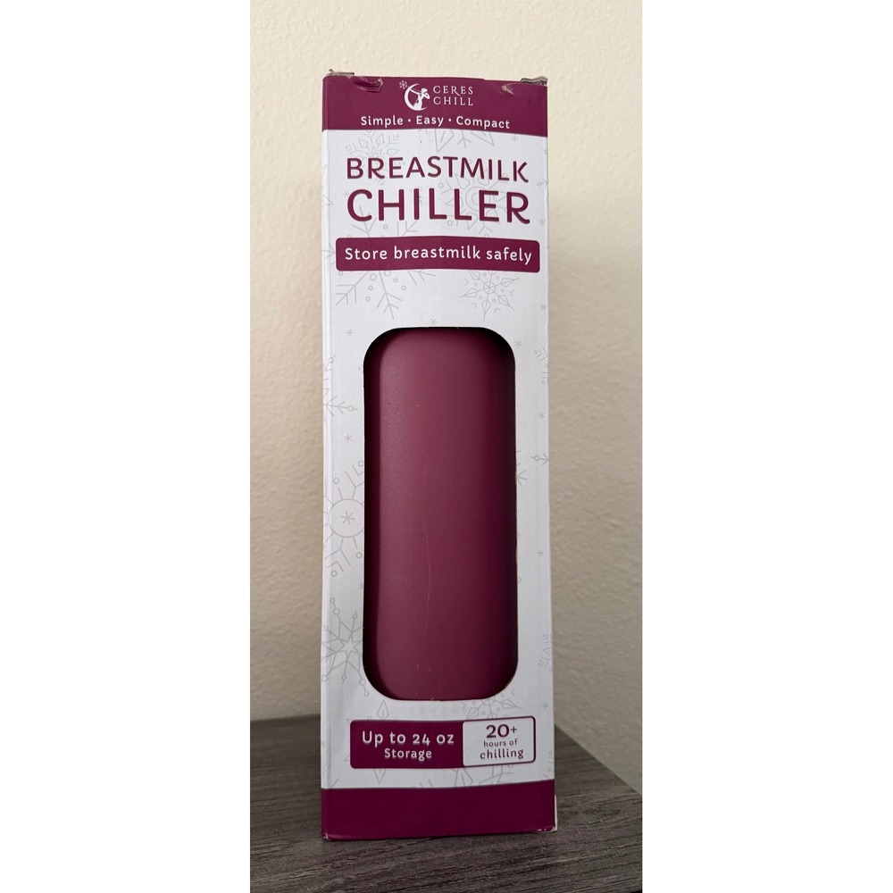 Ceres Chill Breastmilk Chiller 24oz Portable Milk Storage Travel Bottle Plum NEW